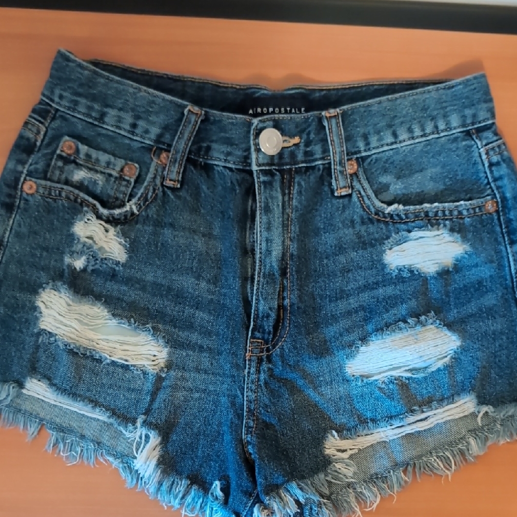 Aeropostale Women's Blue Denim Shorts